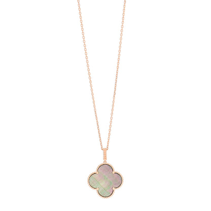 Van Cleef & Arpels 18K Rose Gold Gray Mother of Pearl Magic Alhambra Long Necklace 1 of 6