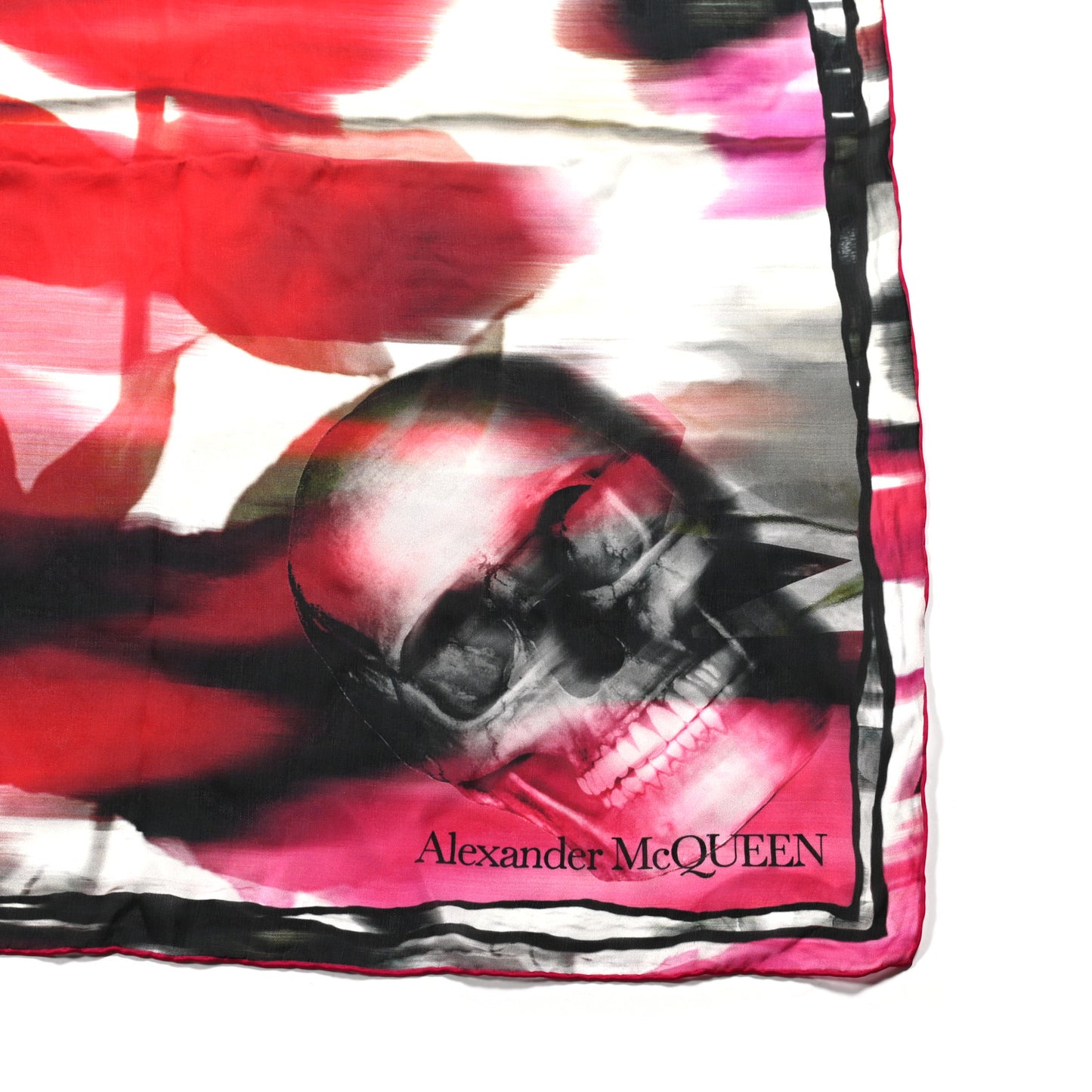 Satin Scarf Fuchsia Red