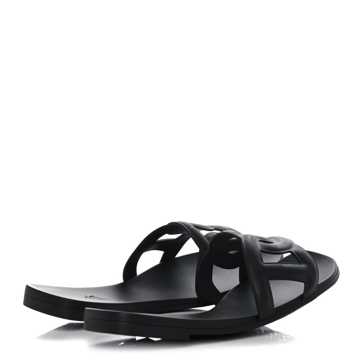 Hermes Rubber Aloha Sandals 39 Black 4 of 8
