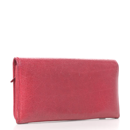 Balenciaga Agneau Classic Hardware Money Wallet Rose Thulian 3 of 6