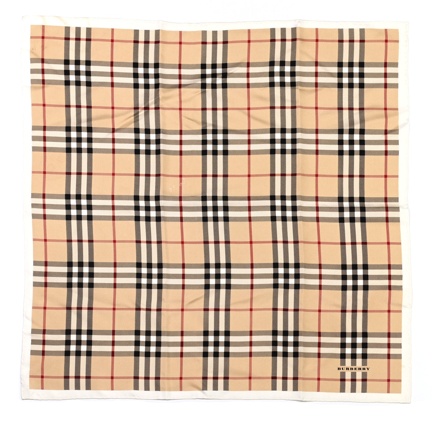 Silk House Check Triangle Scarf