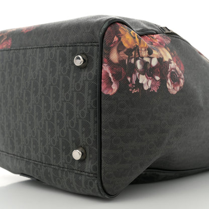Christian Dior x Toru Kamei Coated Canvas Floral Skull Sling Backpack Grey Multicolor 10 of 11