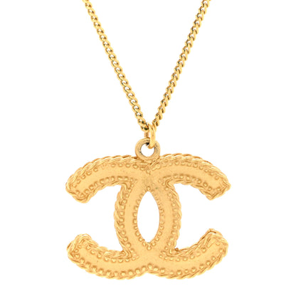 Chanel CC Necklace Matte Gold 4 of 5