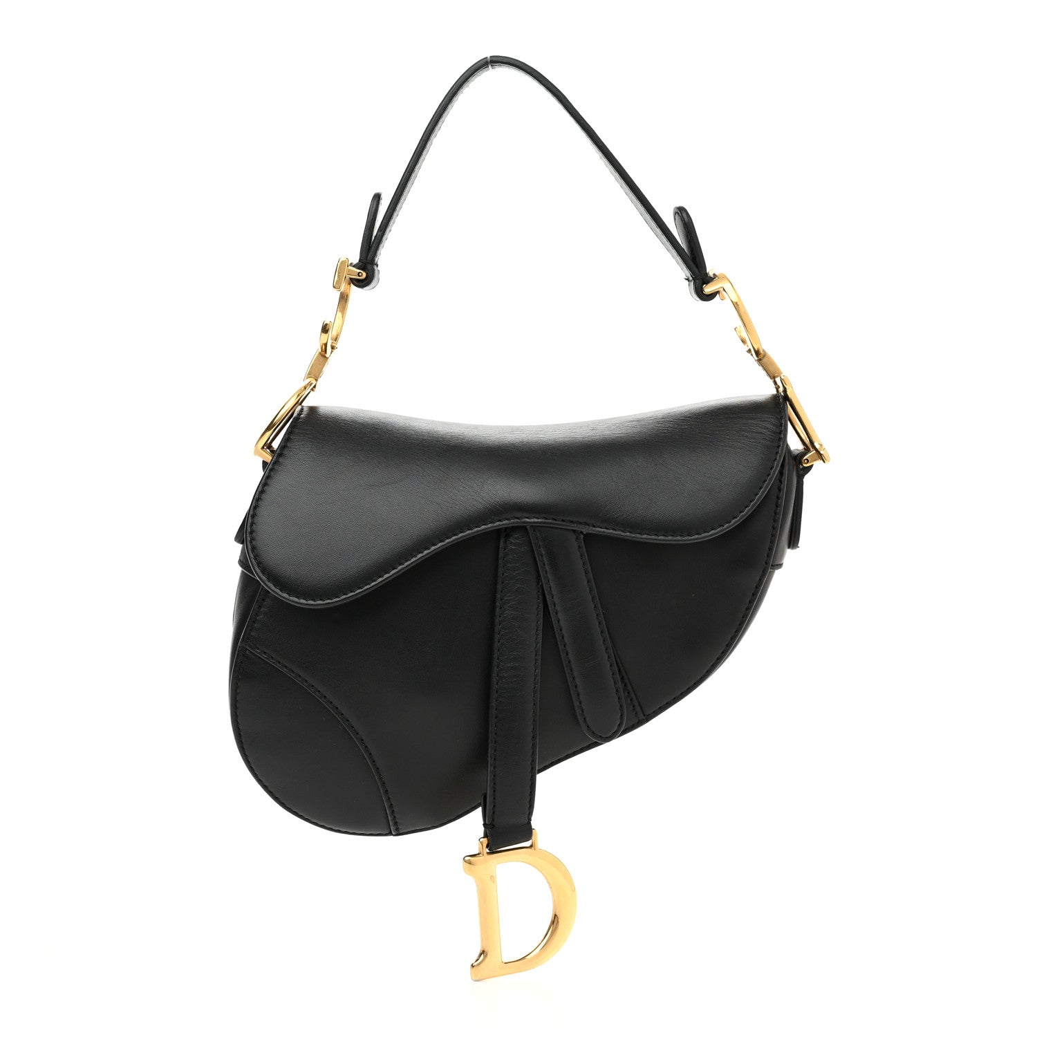 Christian Dior Calfskin Mini Saddle Bag Black 1 of 8