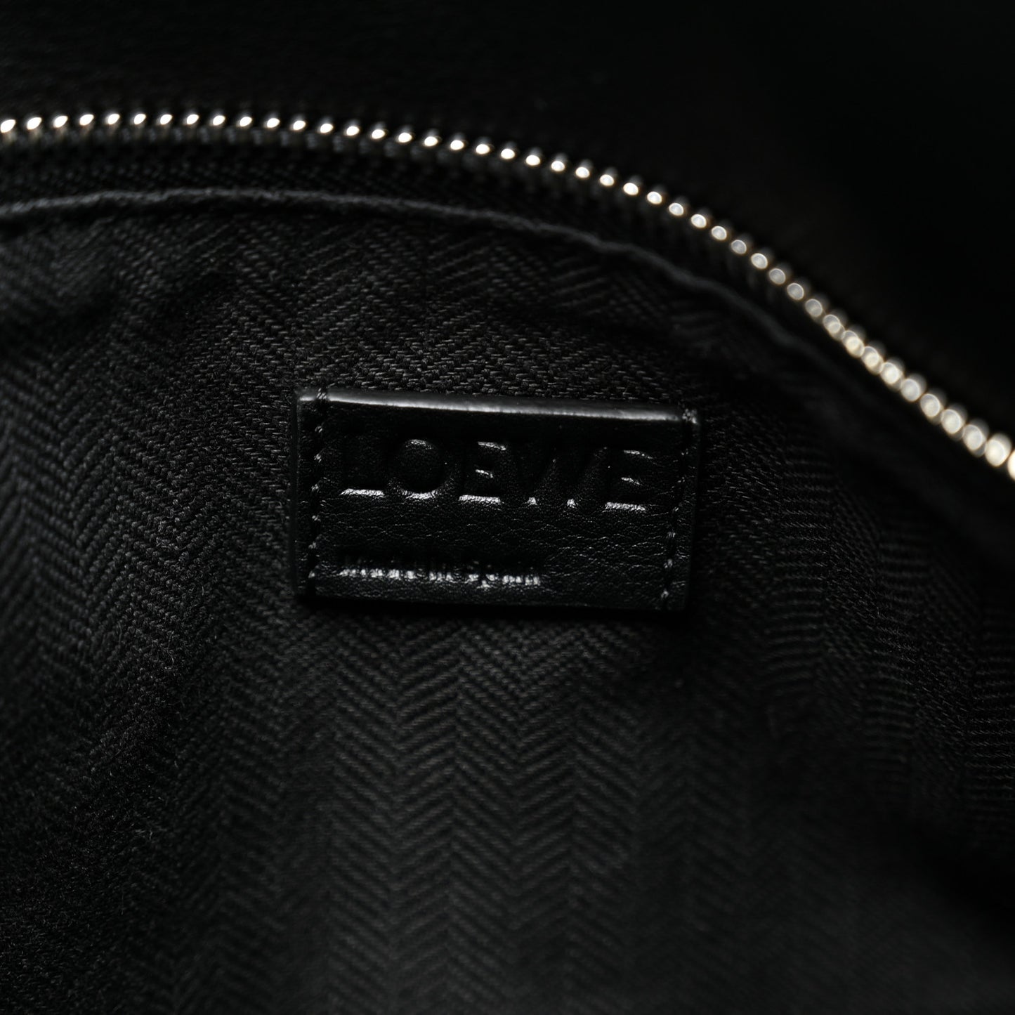 Shiny Calfskin Large Puzzle Biker Bag Black