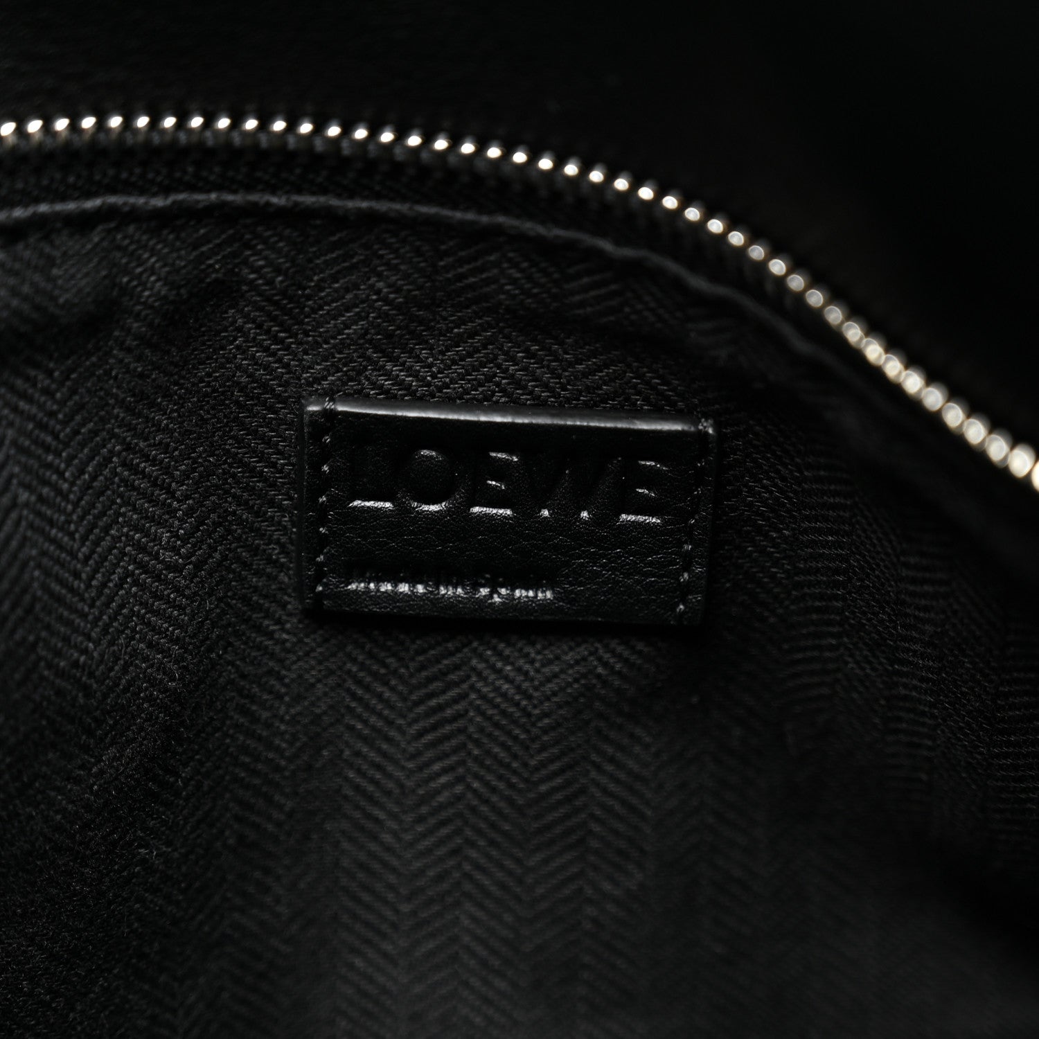 Loewe Shiny Calfskin Large Puzzle Biker Bag Black 6 of 10