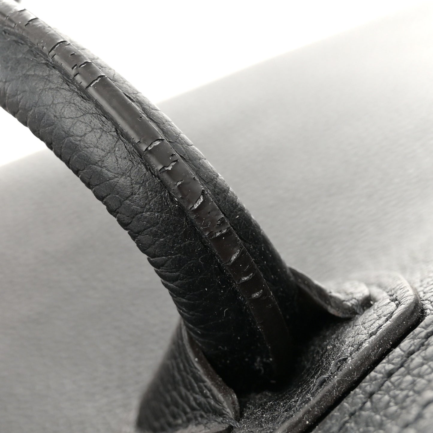 Drummed Calfskin Micro Luggage Black
