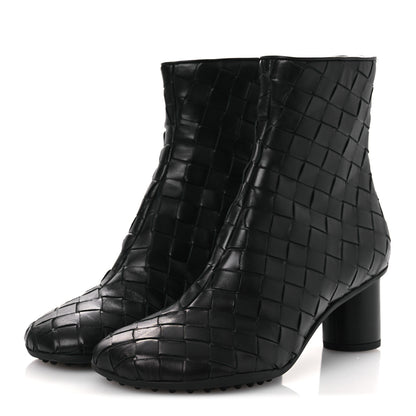 Bottega Veneta Lambskin Intrecciato Atomic Mid Heel Ankle 40 Black 4 of 11
