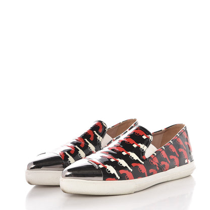 Miu Miu Patent Pistol Print Cap Toe Flats 39.5 3 of 10