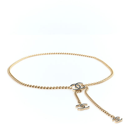 Chanel Enamel CC Chain Logo Belt Gold Black 1 of 4