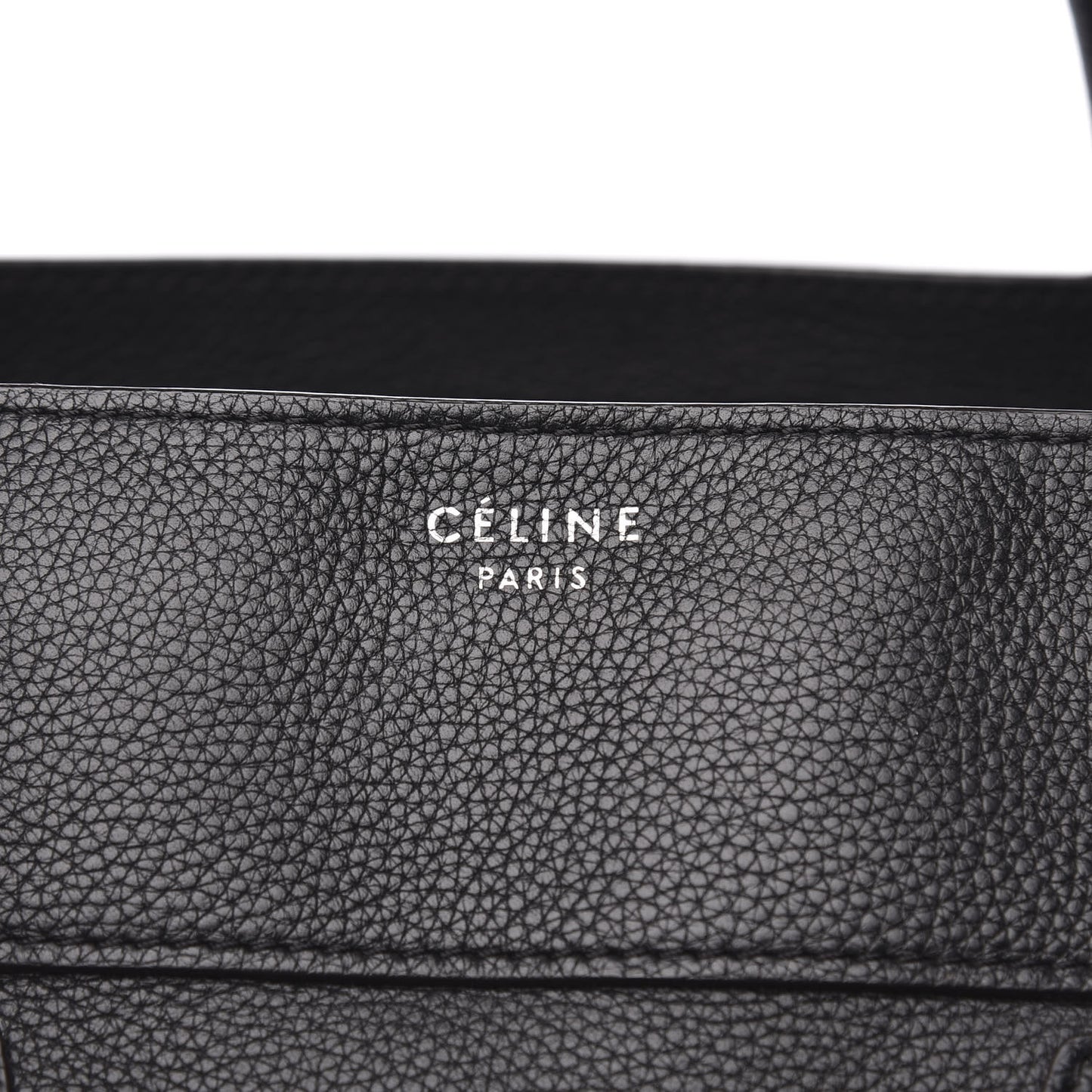 Drummed Calfskin Medium Luggage Black