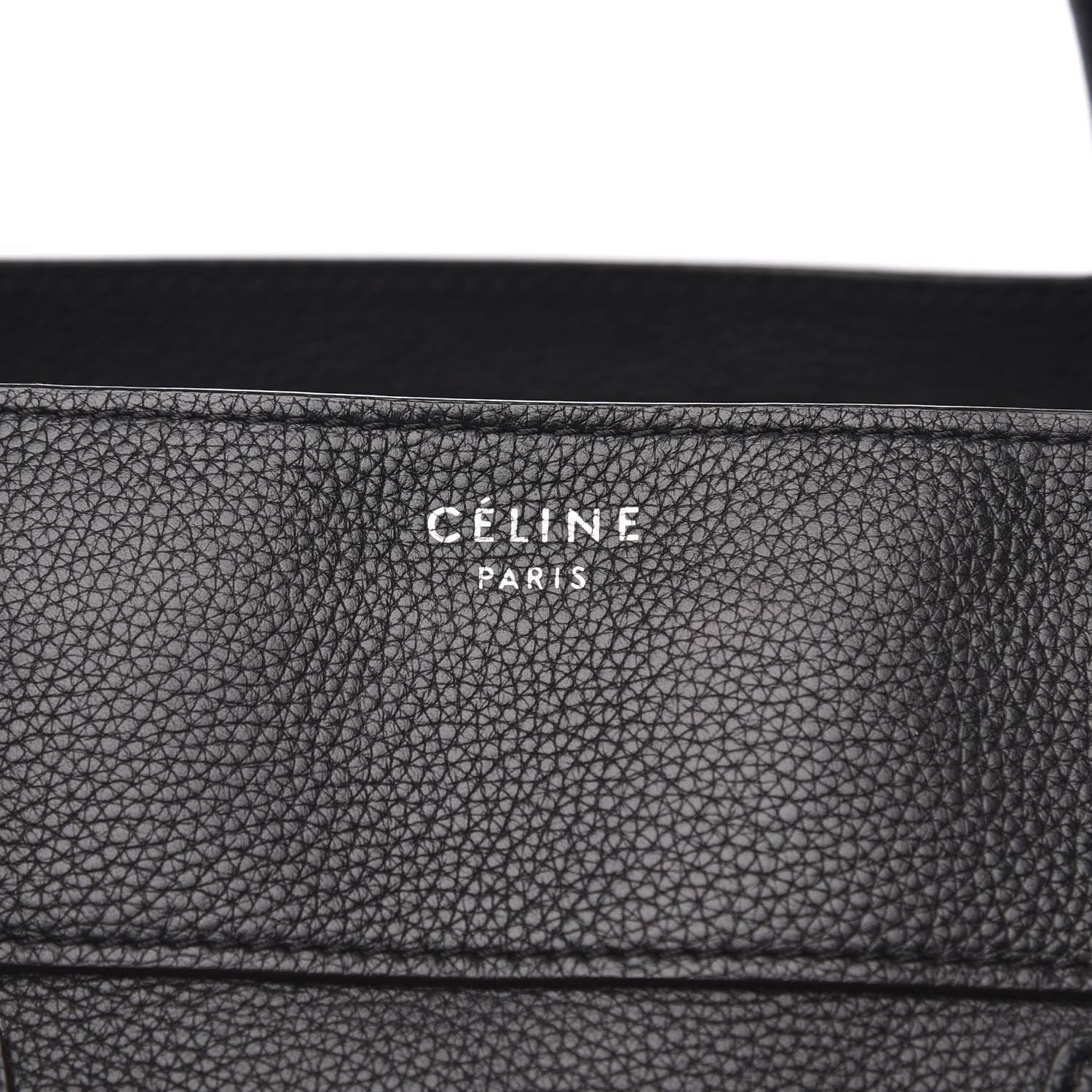 Celine Drummed Calfskin Medium Luggage Black 9 of 9