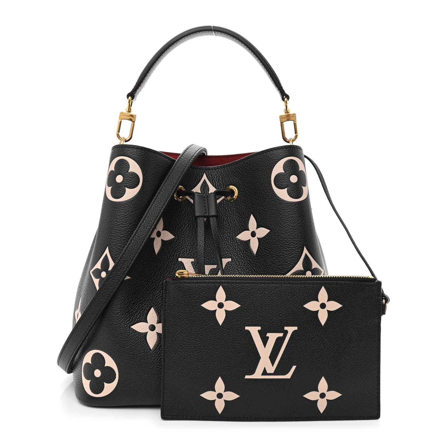 Louis Vuitton Empreinte Monogram Giant Neonoe MM Black Beige 1 of 10