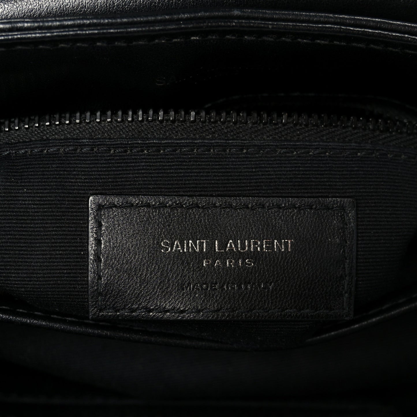 Calfskin Y Quilted Monogram Monochrome Toy Loulou Crossbody Bag Black