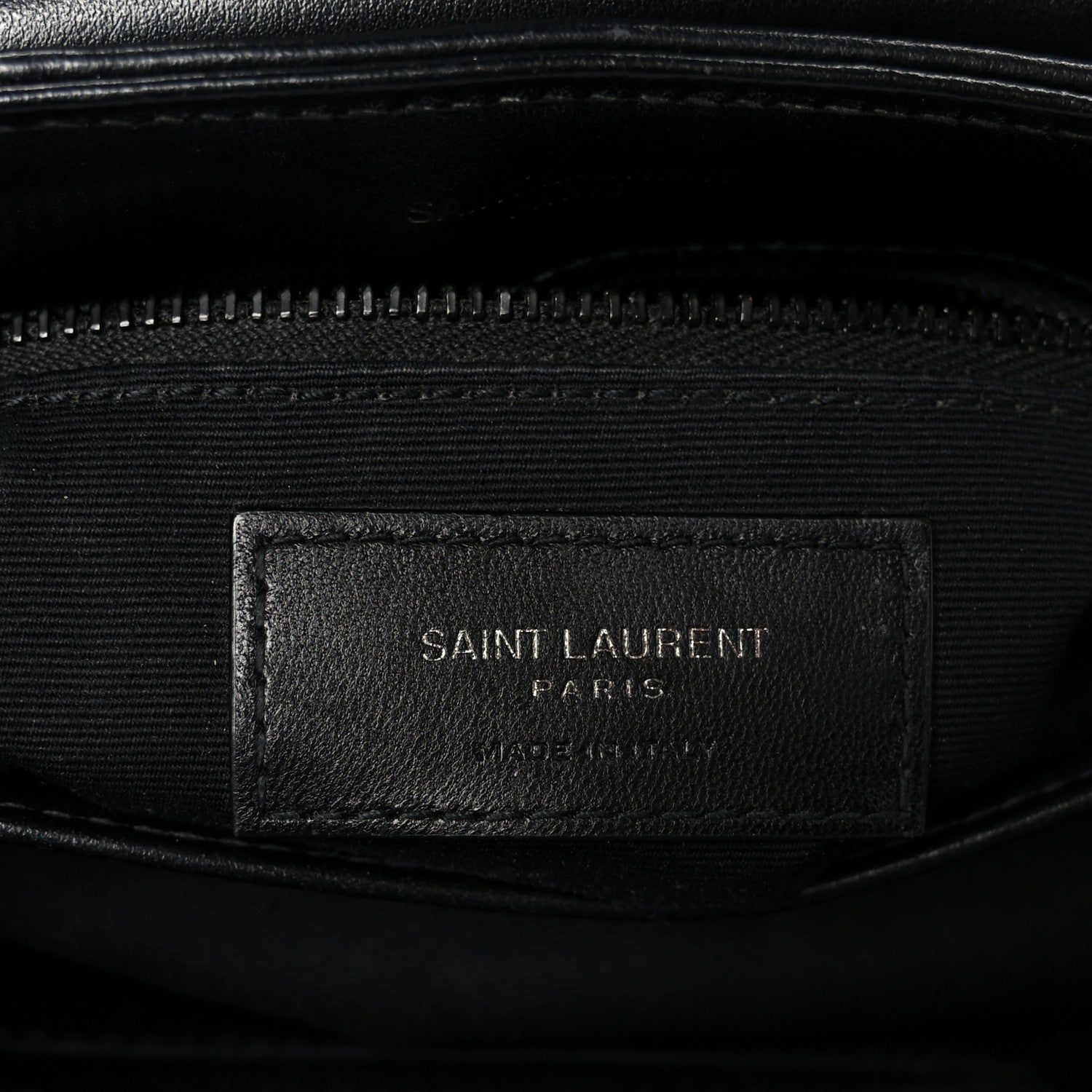 Saint Laurent Calfskin Y Quilted Monogram Monochrome Toy Loulou Crossbody Bag Black 7 of 12