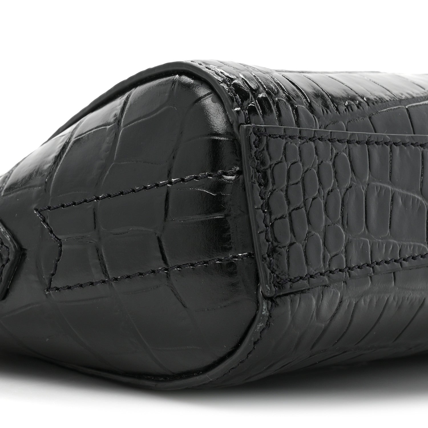 Givenchy Calfskin Crocodile Embossed Nano Antigona Black 9 of 10