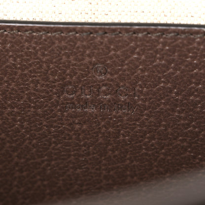 Gucci Monogram Jumbo GG Textured Dollar Calfskin Pouch Camel Ebony New Acero Camel Ebony New Acero 6 of 7