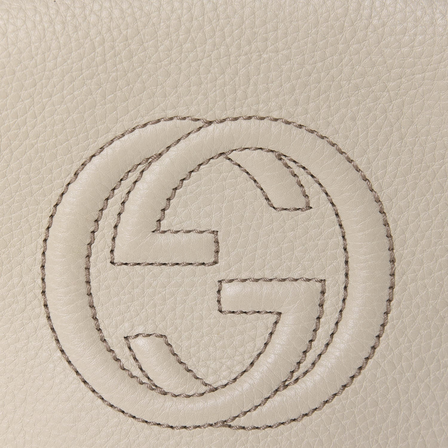 Gucci Pebbled Calfskin Small Soho Flap Crossbody Off White 10 of 11
