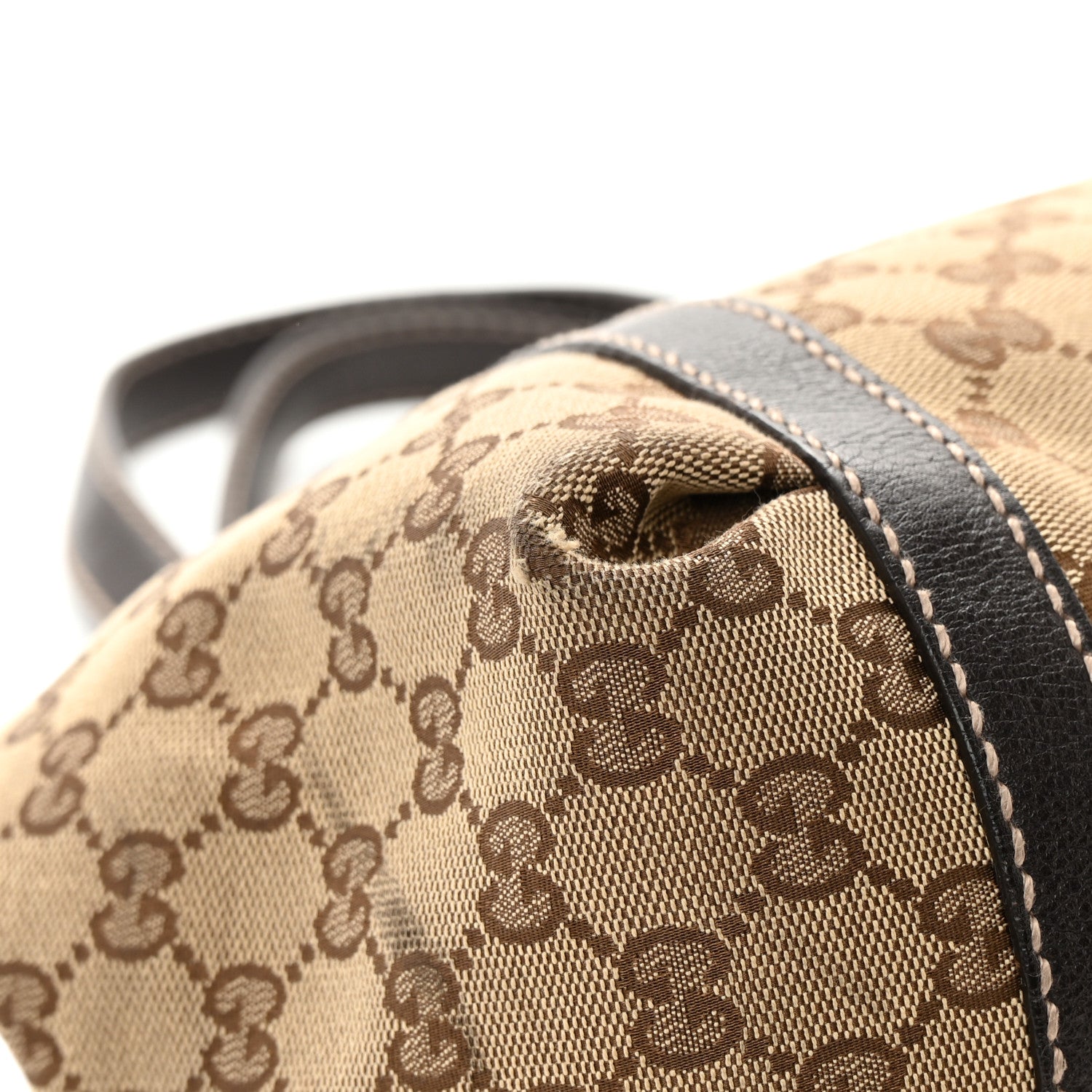 Gucci Monogram Medium New Ladies Web Tote Dark Brown 12 of 17