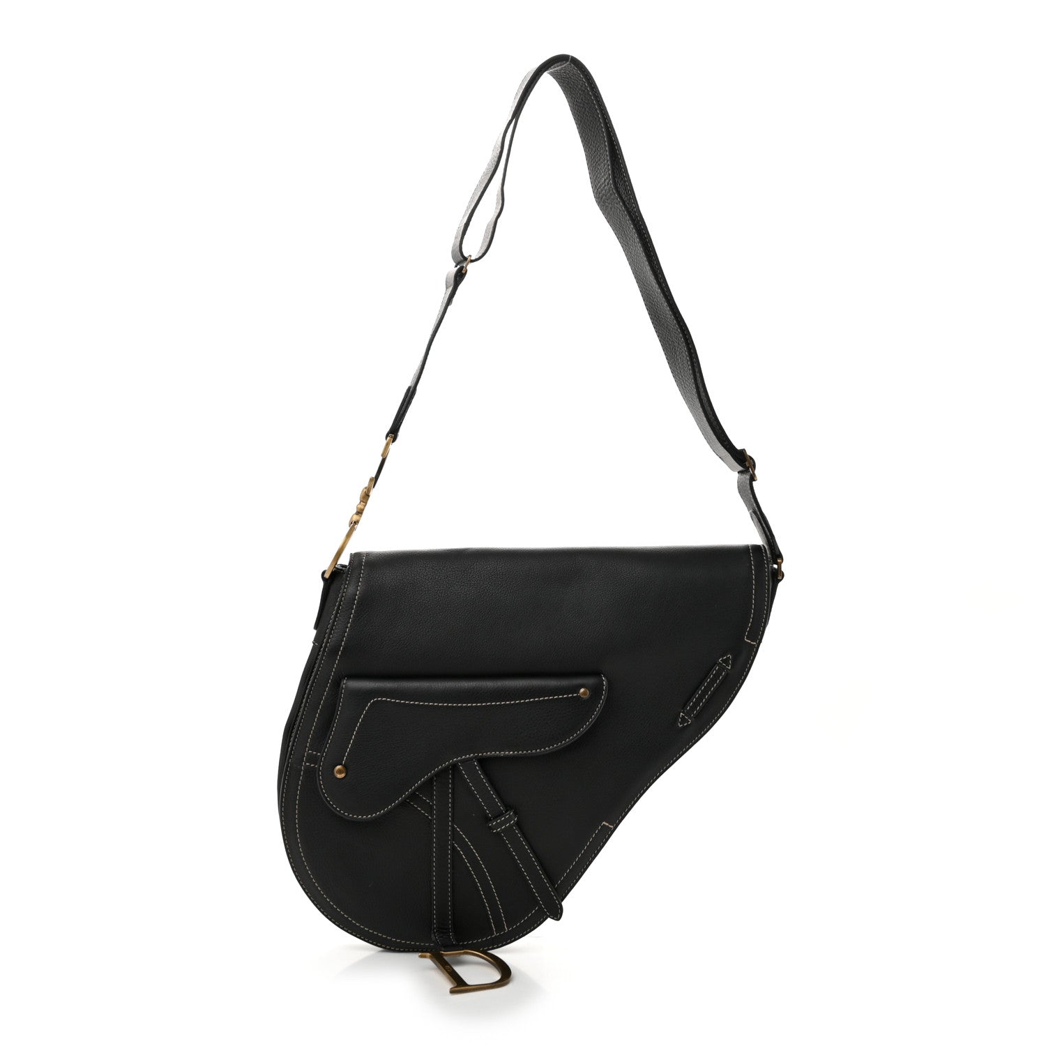 Christian Dior Calfskin Baudrier Saddle Bag Black 1 of 11