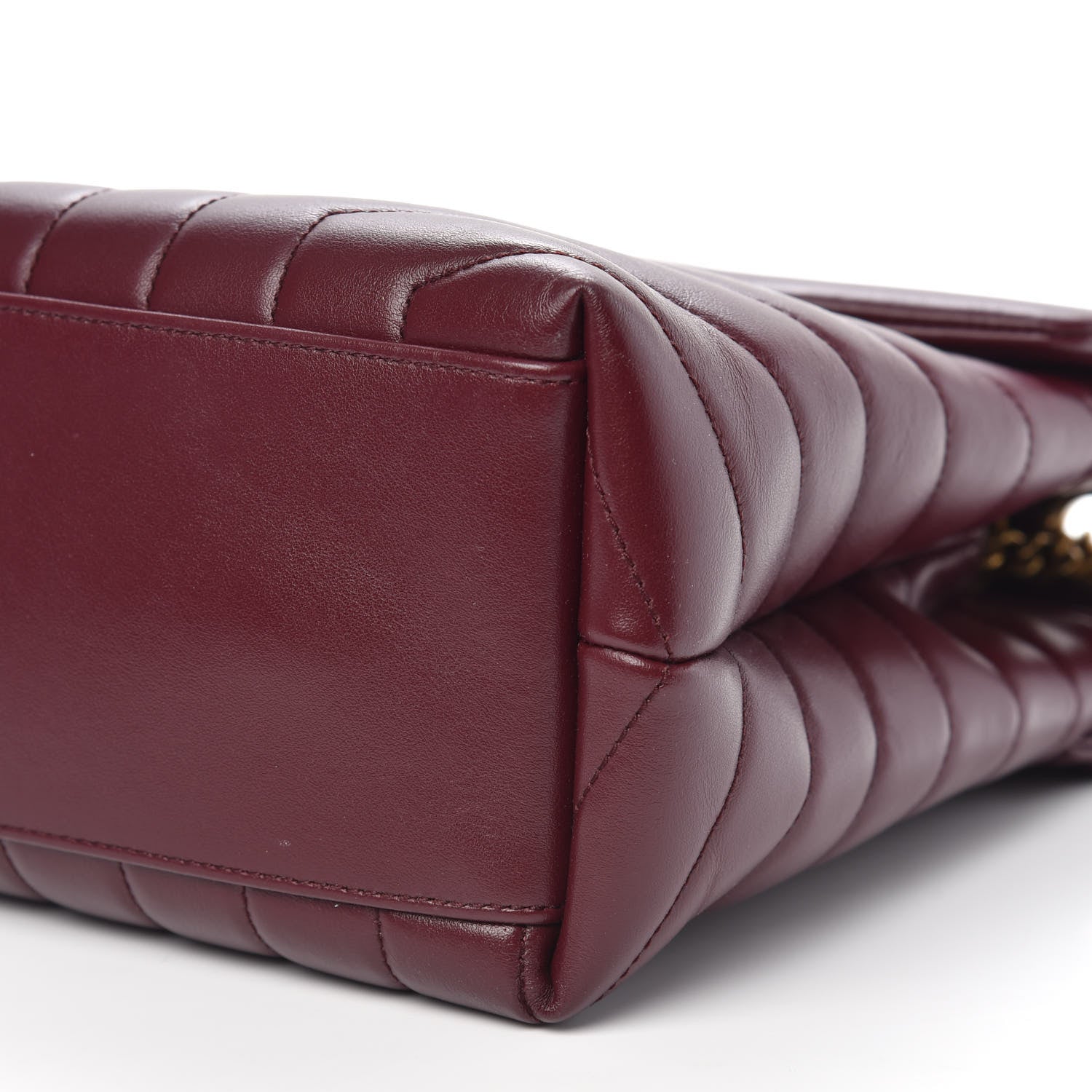 Saint Laurent Calfskin Y Quilted Monogram Medium Loulou Chain Satchel Palissandre 9 of 10