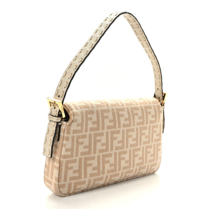 Fendi Wool Cuoio Romano Selleria FF 1974 Baguette 1997 Beige Cammello Camelia 3 of 9