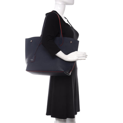 Louis Vuitton Calfskin Lockme Go Tote Marine Rouge 2 of 9