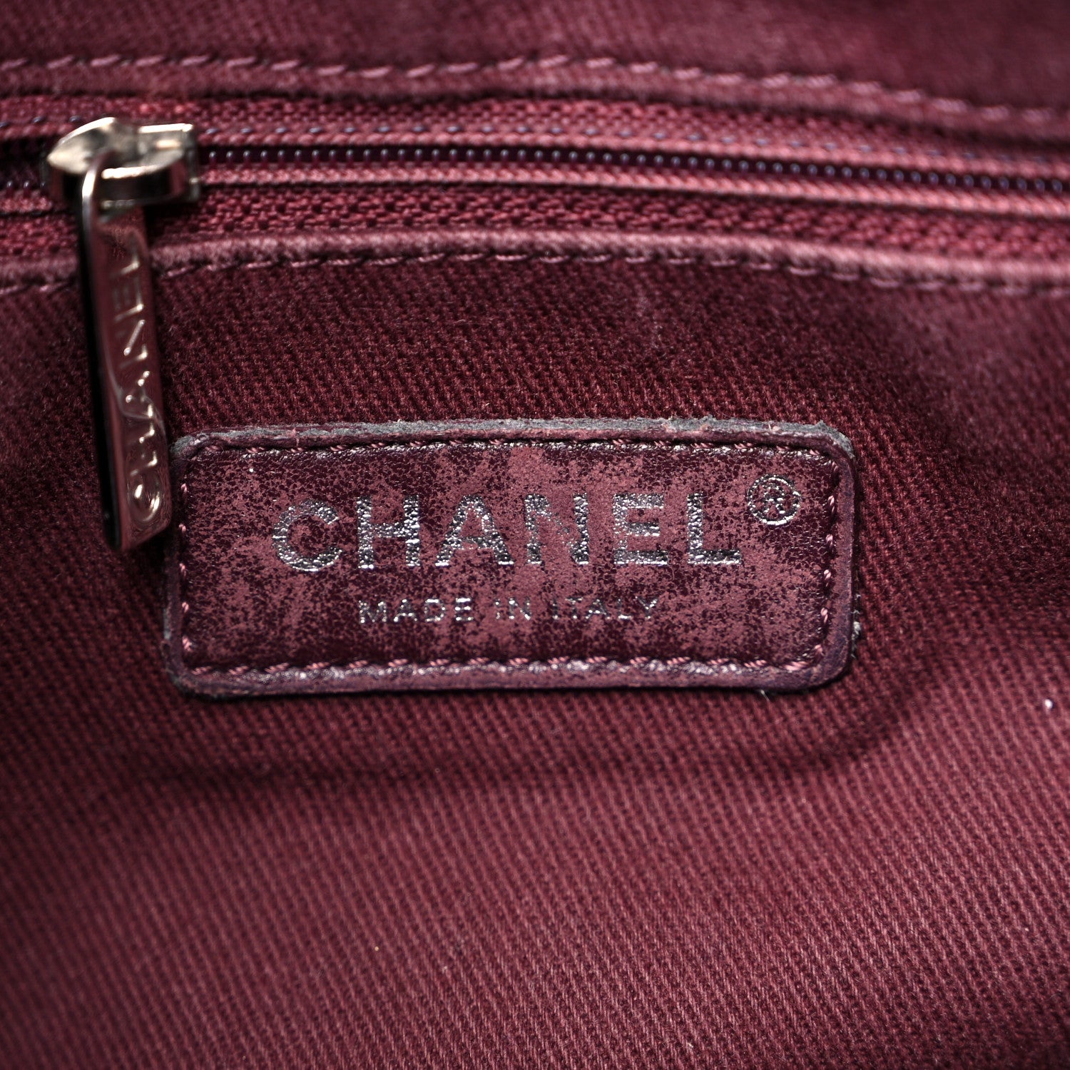 Chanel Striped Canvas Deauville Drawstring Bag Grey 7 of 14