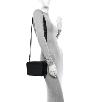 Dolce & Gabbana Calfskin Embossed DG Logo Crossbody Bag Black 2 of 12