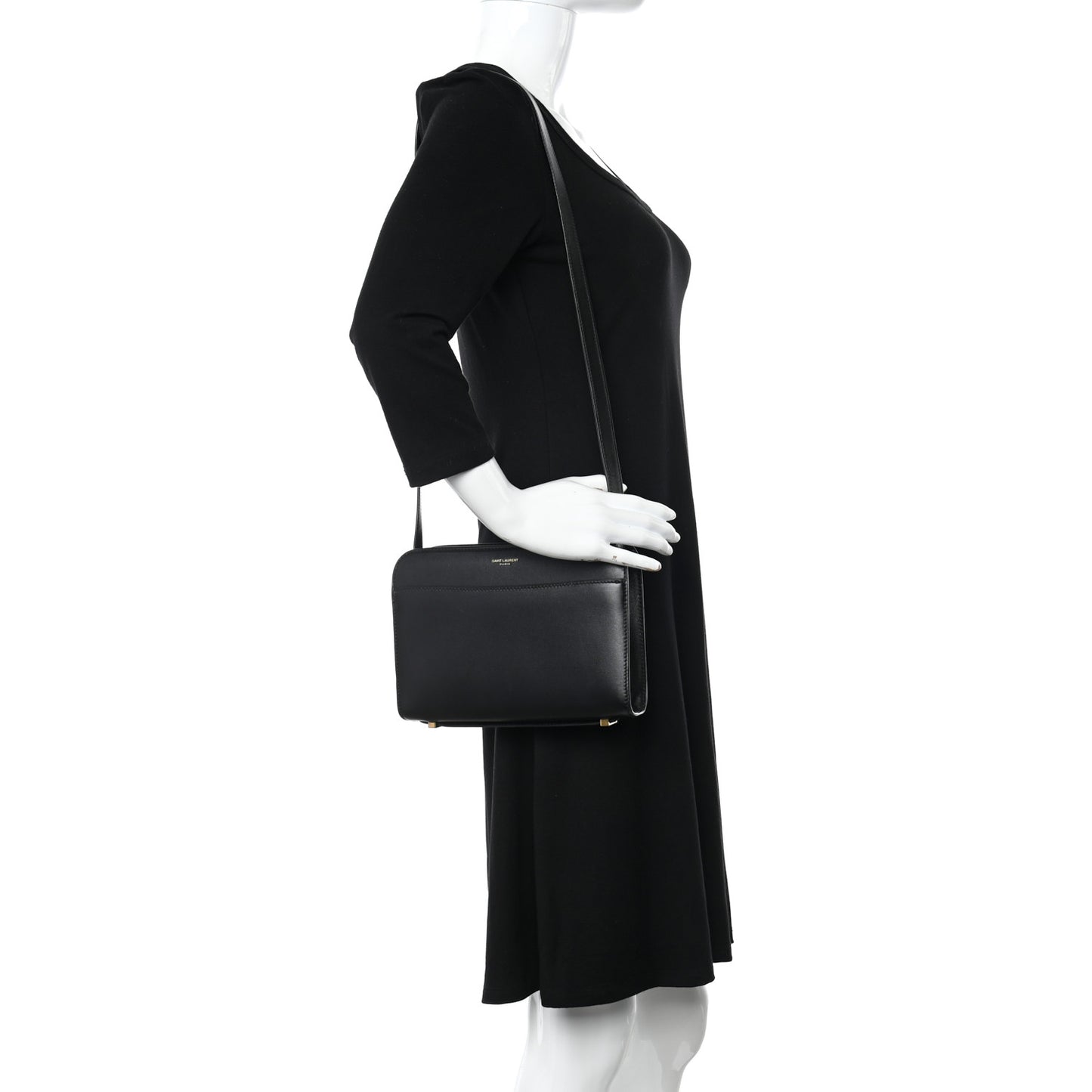 Calfskin Reverse Satchel Black