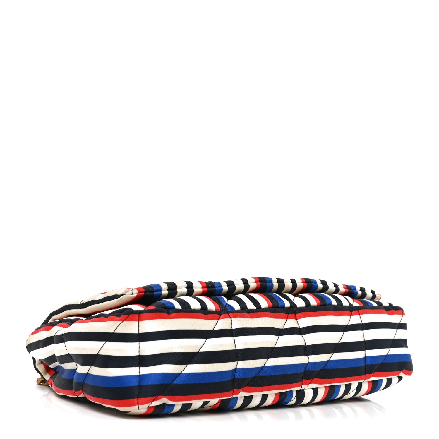 Saint Laurent Silk Striped Monogram Medium Jamie Blue Multicolor 3 of 9