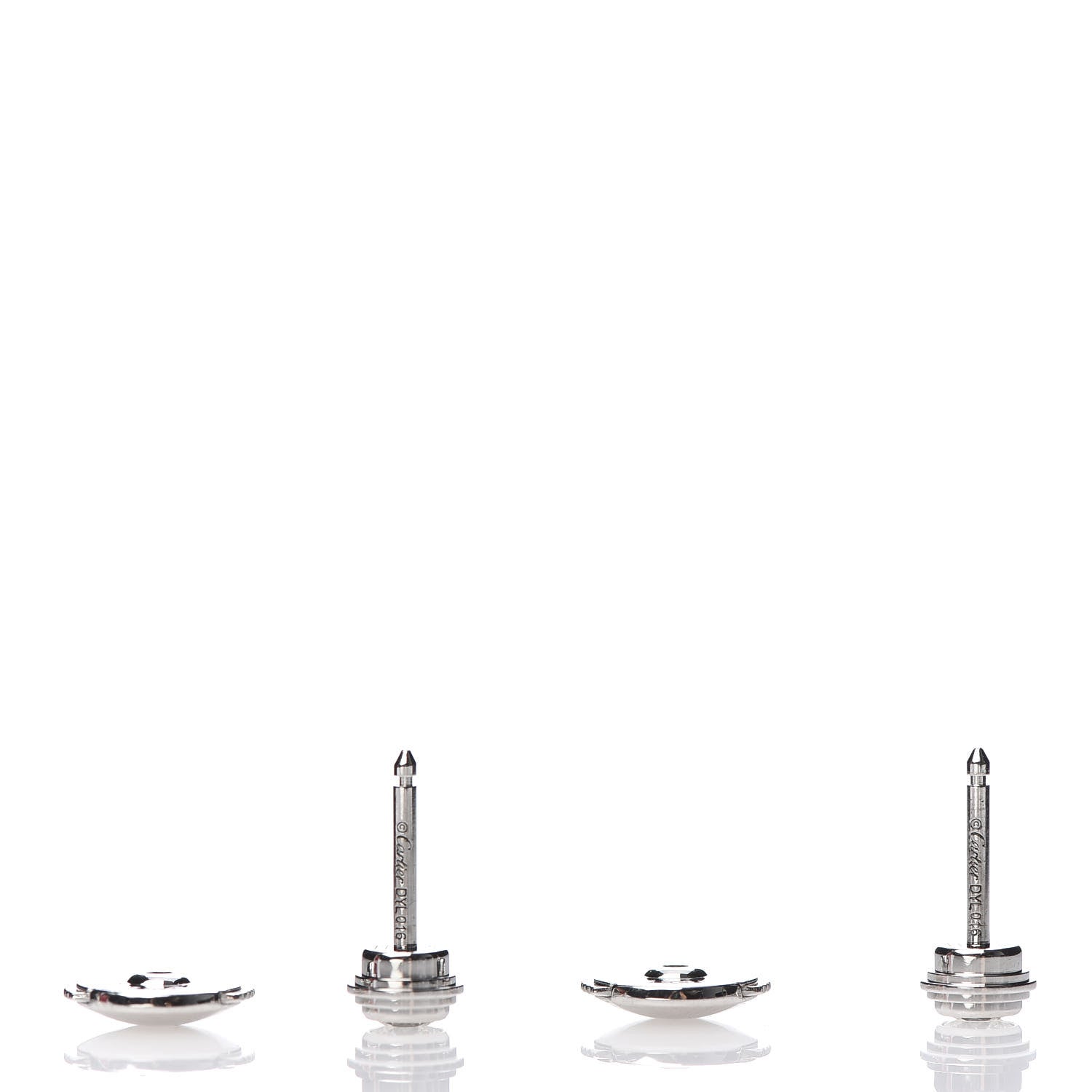 Cartier 18K White Gold Diamond MM D'Amour Earrings 4 of 5