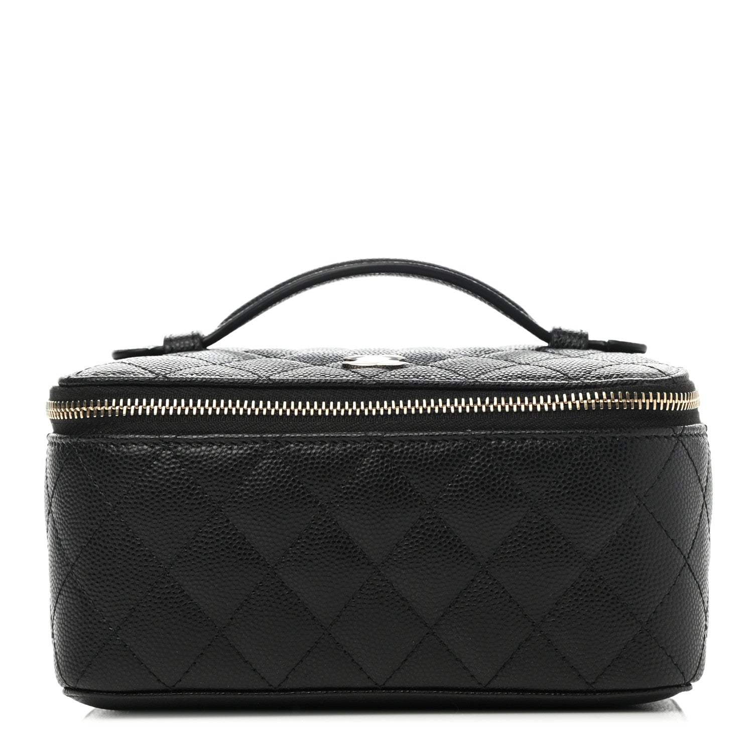 Chanel Caviar Quilted Top Handle Jewelry Case Black 1 of 12