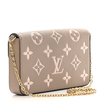 Louis Vuitton Empreinte Monogram Giant Felicie Pochette Tourterelle Creme 4 of 15