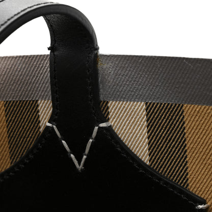 Burberry Vintage Check XL The Giant Reversible Tote Black Silver 11 of 13