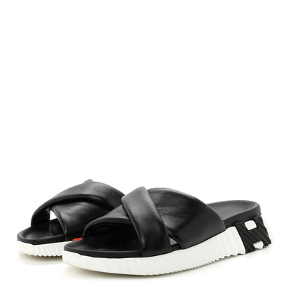 Hermes Nappa Womens Infra Sandals 35.5 Black 4 of 9