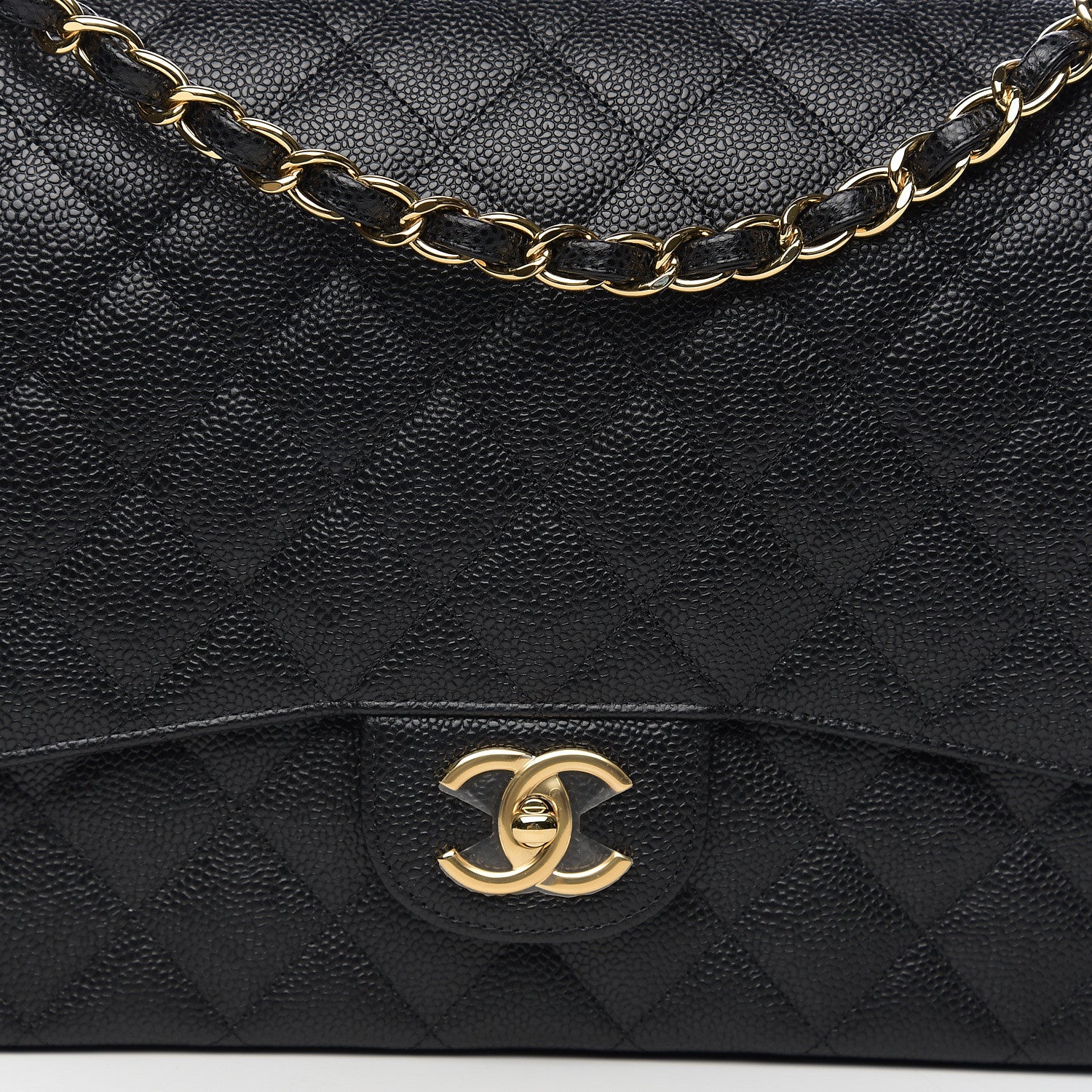 Chanel Caviar Quilted Maxi Double Flap Black 9 of 10