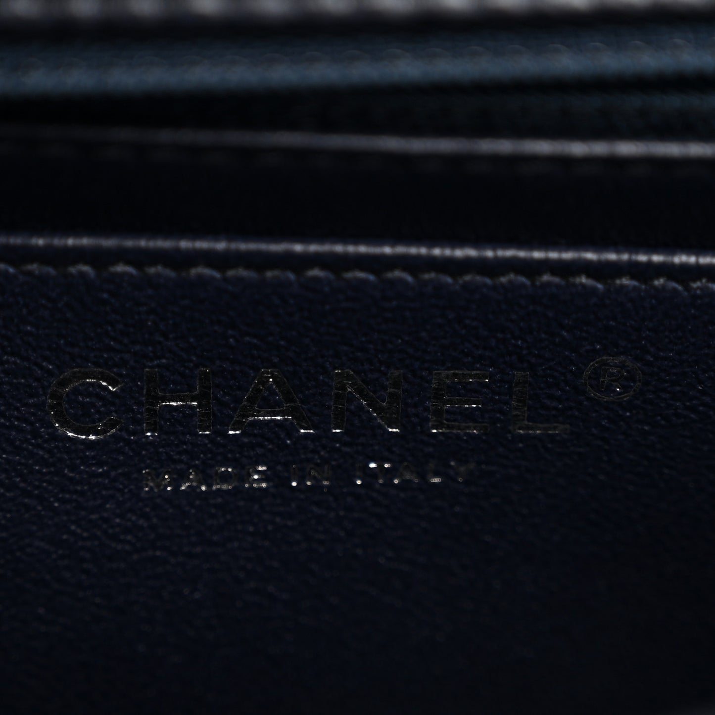 Caviar Quilted Mini Rectangular Flap Navy