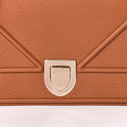 Christian Dior Grained Calfskin Medium Diorama Flap Bag Brown 10 of 10