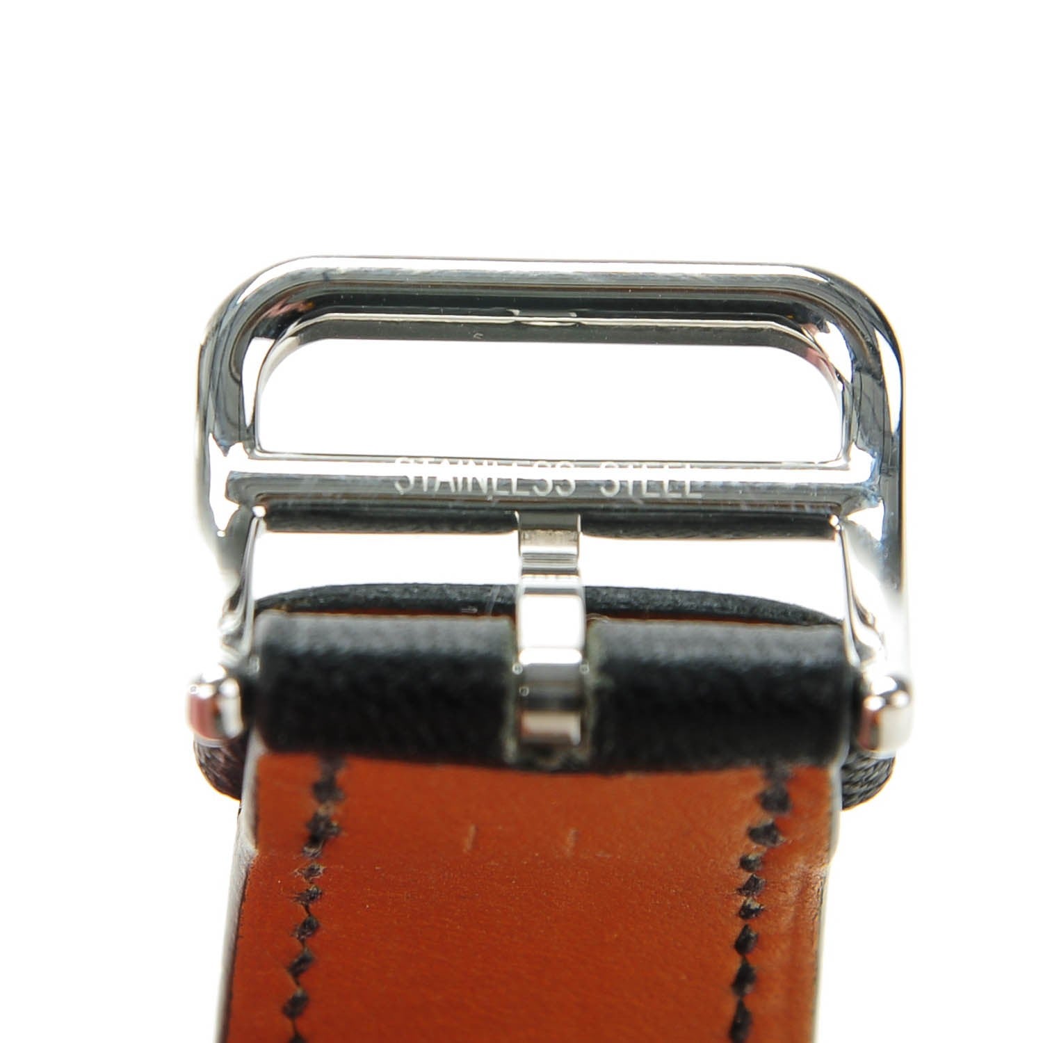 Hermes Stainless Steel Barenia Lacquer 26mm Heure H Hour Quartz Watch Noir 10 of 10