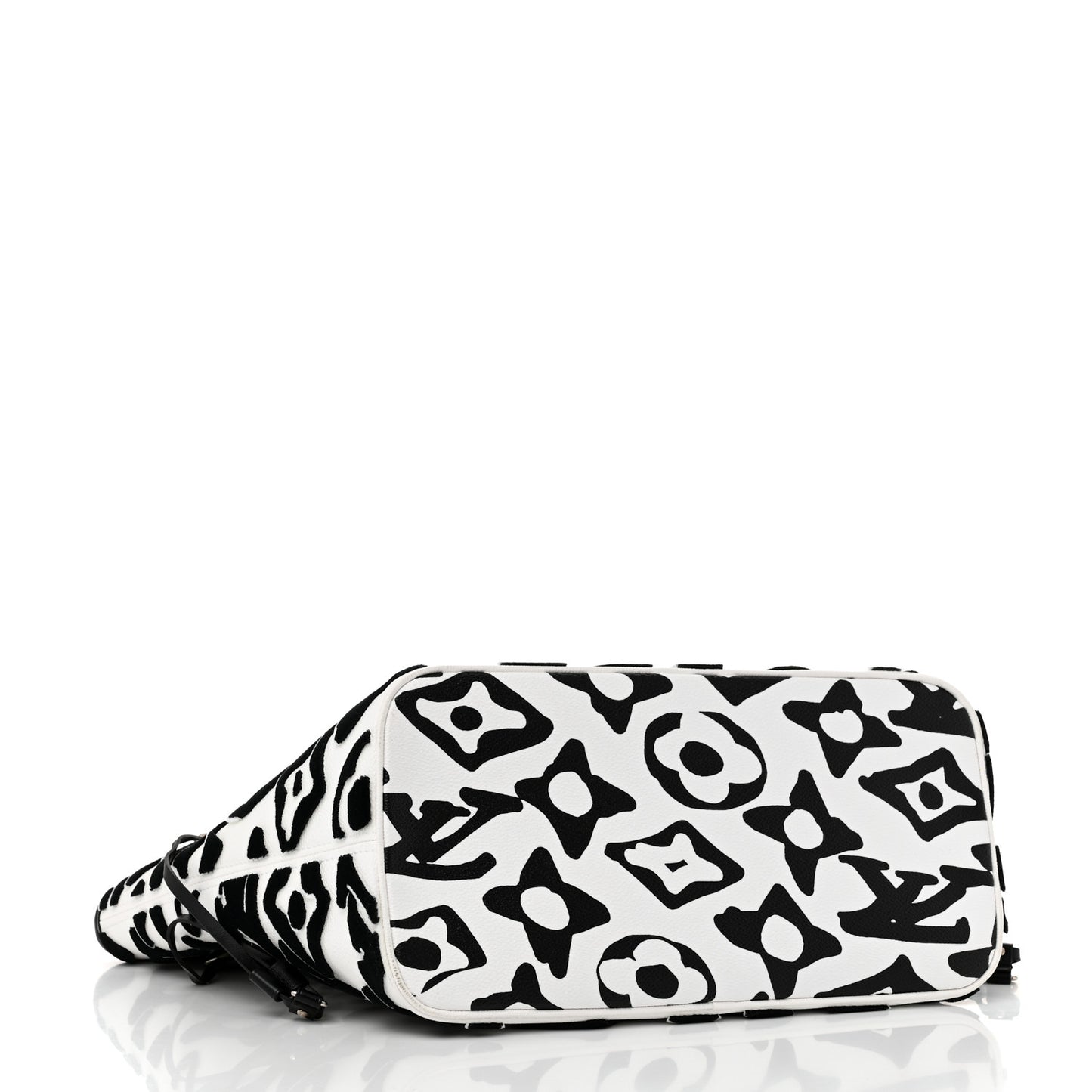 X UF Tufted Monogram Neverfull MM Black White
