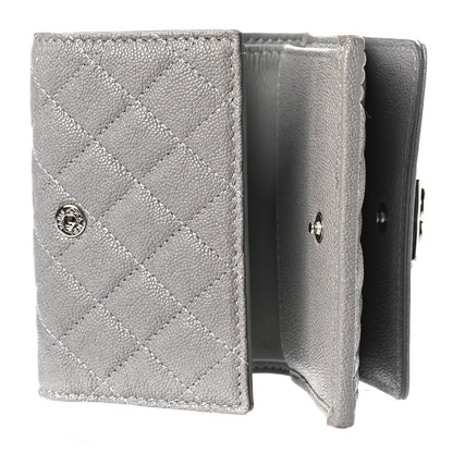 Chanel Caviar Quilted Small Boy Flap Wallet Grey 6 of 11