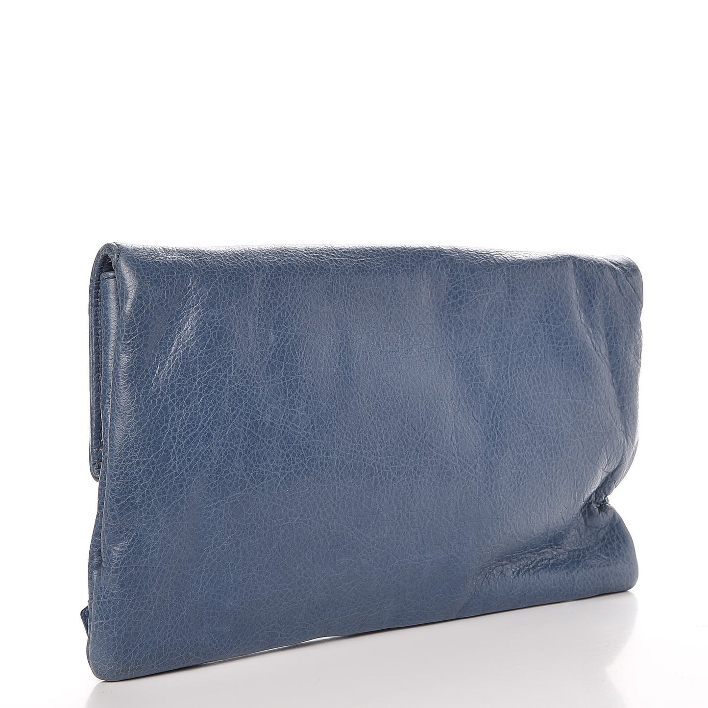 Agneau Giant 21 Gold Hardware Envelope Clutch Bleu Bleu