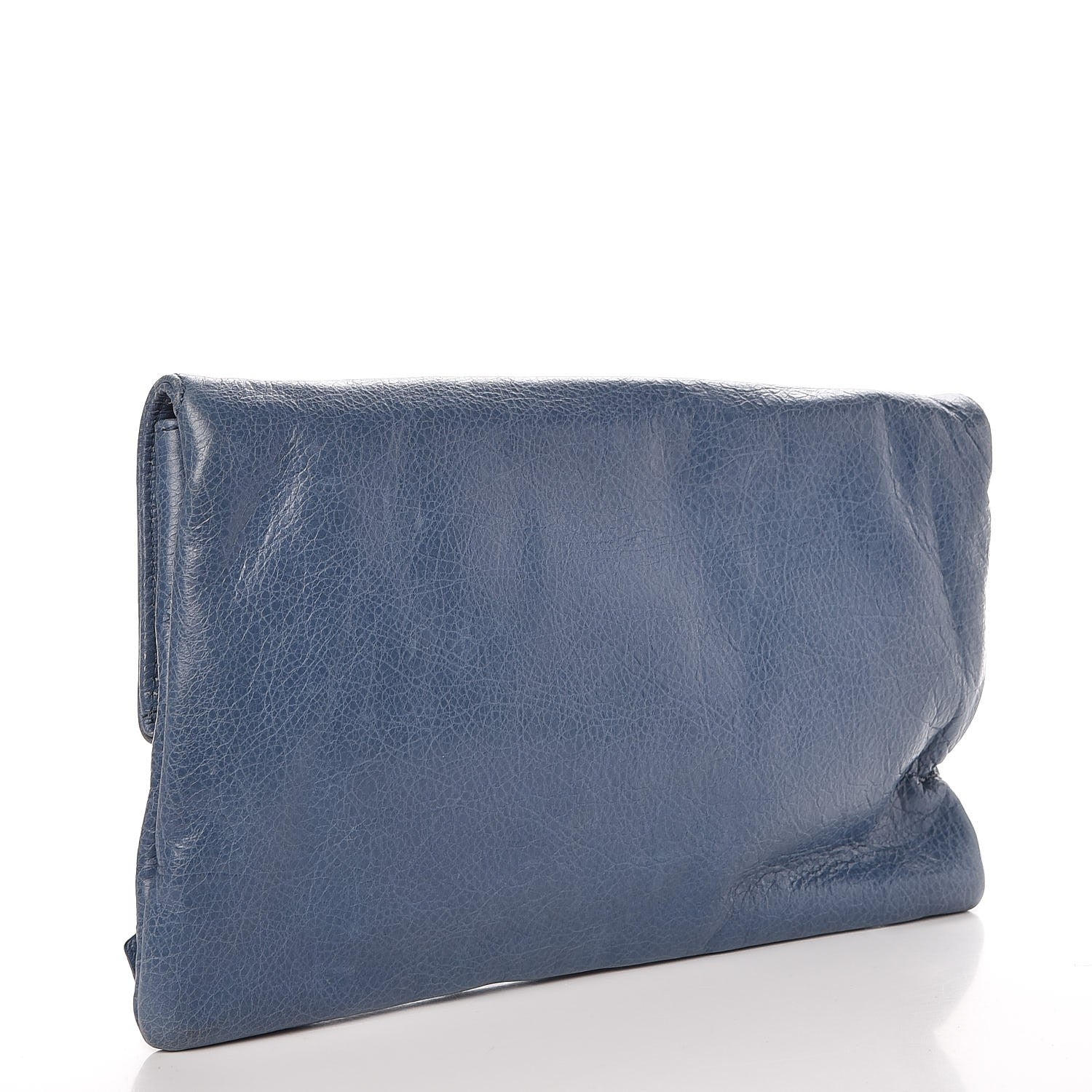 Balenciaga Agneau Giant 21 Gold Hardware Envelope Clutch Bleu Bleu 3 of 8