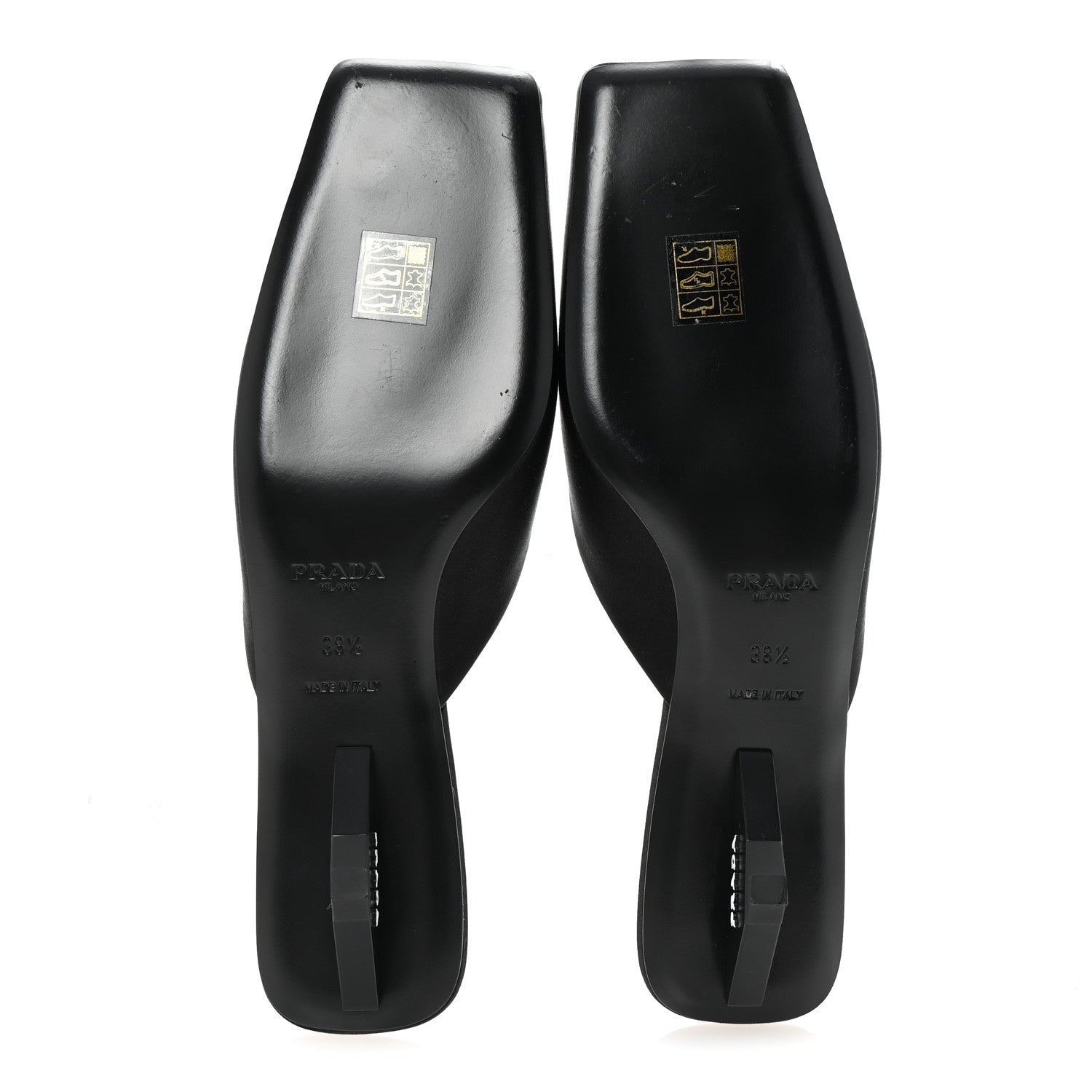 Prada Satin Modellerie Mules 38.5 Black 6 of 9