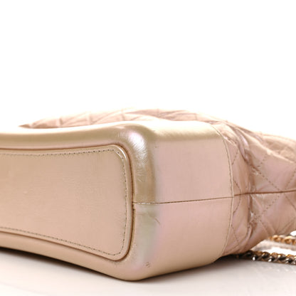 Chanel Iridescent Aged Calfskin Quilted Medium Gabrielle Hobo Light Pink 9 of 9