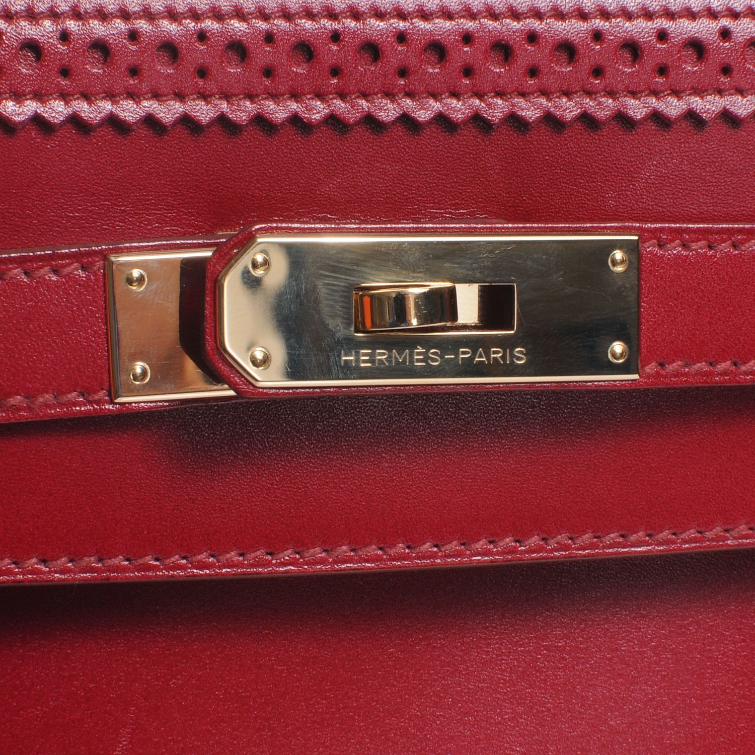 Hermes Tadelakt Ghillies Retourne Kelly 35 Rubis 10 of 10