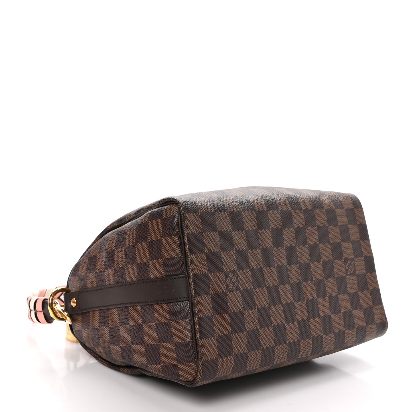 Damier Ebene Braided Speedy Bandouliere 25 Pink