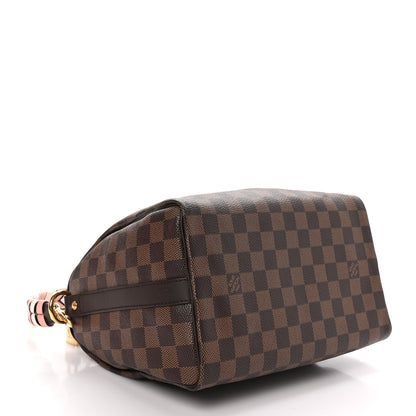 Louis Vuitton Damier Ebene Braided Speedy Bandouliere 25 Pink 4 of 11