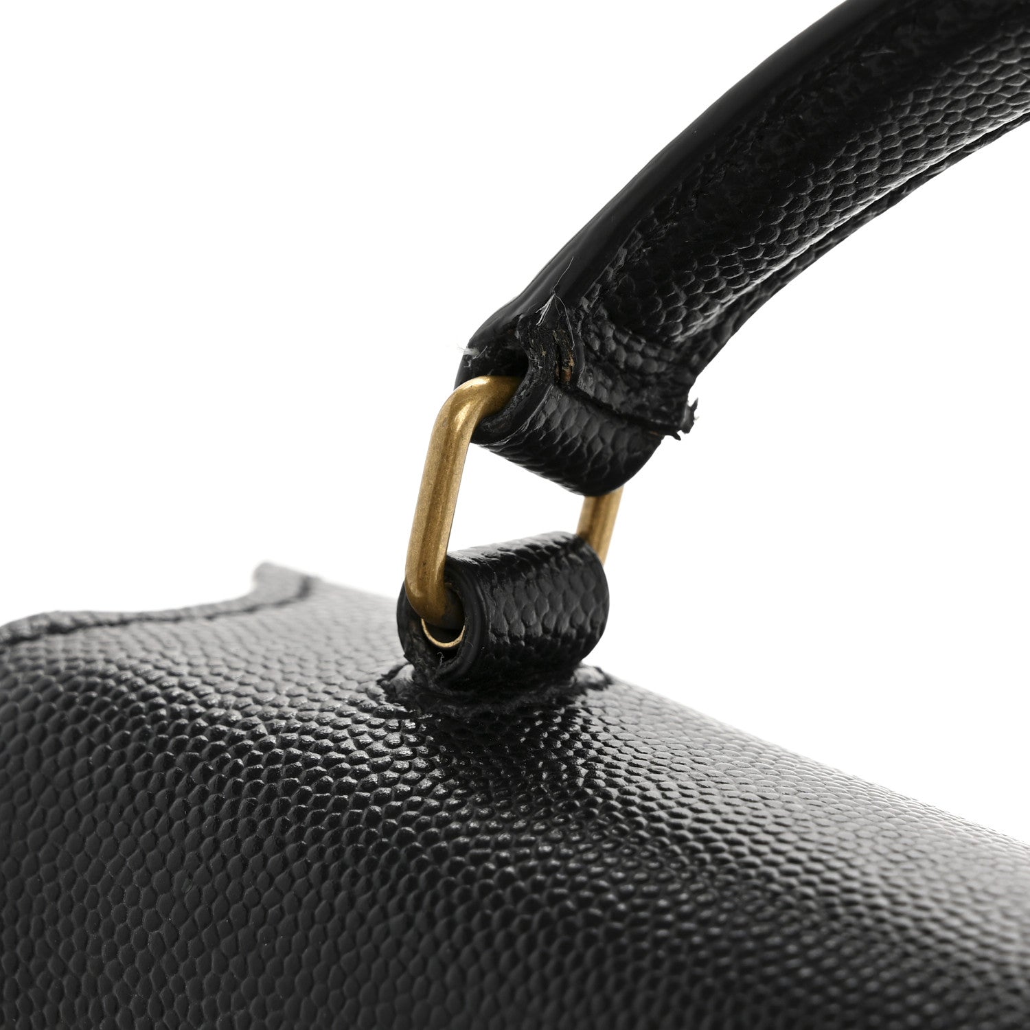Saint Laurent Grain de Poudre Mini Classic Monogram Cassandra Top Handle Black 12 of 13